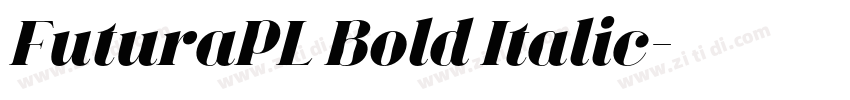 FuturaPL Bold Italic字体转换